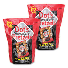 Original Pretzels, Original, 1.5 oz Bag, 12 Bags/Pack, 2/Carton