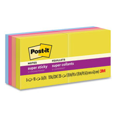 Post-it® Notes Super Sticky Pads in Summer Joy Collection Colors, 1.88" x 1.88", 90 Sheets/Pad, 8 Pads/Pack