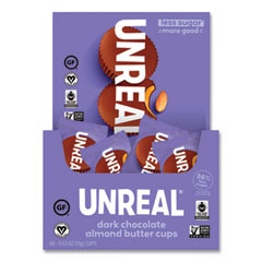 UNREAL® Dark Chocolate Almond Butter Cups, 0.53 oz, Individually Wrapped, 40/Pack, Ships in 1-3 Business Days