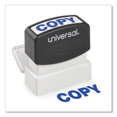 Universal® Message Stamp, COPY, Pre-Inked One-Color, Blue