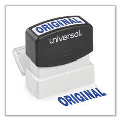 Universal® Message Stamp, ORIGINAL, Pre-Inked One-Color, Blue