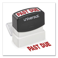Universal® Message Stamp, PAST DUE, Pre-Inked One-Color, Red
