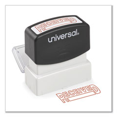 Universal® Message Stamp, RECEIVED, Pre-Inked One-Color, Red