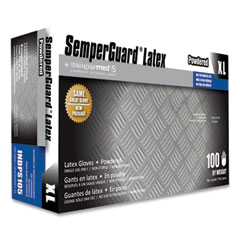 SemperGuard® Latex Gloves, Cream, X-Large, 100/Box, 10 Boxes/Carton