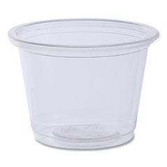 Boardwalk® Souffle/Portion Cups, 1 oz, Polypropylene, Clear, 20 Cups/Sleeve, 125 Sleeves/Carton