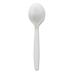 Boardwalk® Heavyweight Polypropylene Cutlery, Soup Spoon, White, 1000/Carton