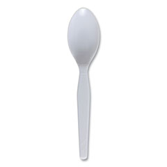 Boardwalk® Mediumweight Polystyrene Cutlery, Teaspoon, White, 100/Box