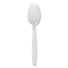 Boardwalk® Heavyweight Polypropylene Cutlery, Teaspoon, White, 1000/Carton