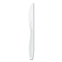SOLO® Impress Heavyweight Full-Length Polystyrene Cutlery, Knife, White, 100/Box, 10 Boxes/Carton
