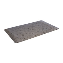 Crown Cushion-Step Marbleized Rubber Mat, 24 x 36, Gray