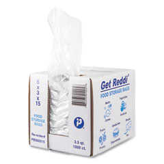 Inteplast Group Food Bags, 3.5 qt, 0.68 mil, 6" x 15", Clear, 1,000/Carton