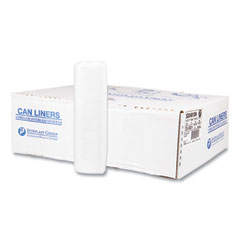 Inteplast Group High-Density Interleaved Commercial Can Liners, 33 gal, 13 mic, 33" x 40", Clear, 25 Bags/Roll, 20 Rolls/Carton