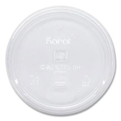Karat® PET Lids, Strawless Sipper, Fits 32 oz Cold Cups, Clear, 1,000/Carton