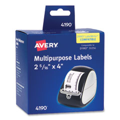 Avery® Multipurpose Thermal Labels, 4 x 2.94, 300/Roll, 1 Roll/Box