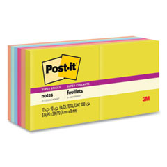 Post-it® Notes Super Sticky Note Pads in Summer Joy Collection Colors