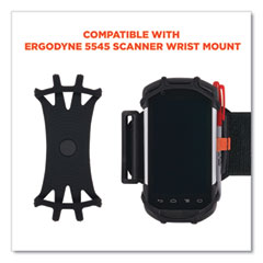 ergodyne® Squids 5547 Scanner Wrist Mount Holder, 4 x 5 x 0.5, Plastic, Black, Ships in 1-3 Business Days