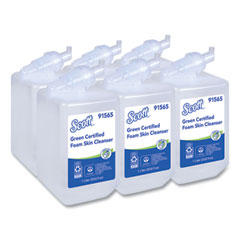 Scott® Essential Green Certified Foam Skin Cleanser, Neutral, 1,000 mL Bottle, 6/Carton