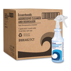 Boardwalk® Aggressive Cleaner and Degreaser, Lemon Scent, 32 oz Bottle, 12/Carton