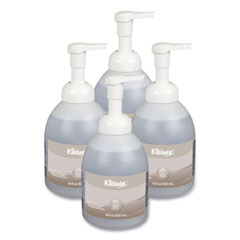 Kleenex® Alcohol-Free Foam Hand Sanitizer, 18 oz Pump Bottle, Fragrance-Free, 4/Carton