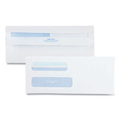 Quality Park™ Double Window Redi-Seal Security-Tinted Envelope, #8 5/8, Commercial Flap, Redi-Seal Closure, 3.63 x 8.63, White, 500/Box