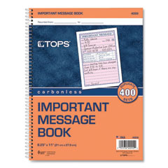 TOPS™ Telephone Message Book with Fax/Mobile Section