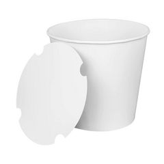 Karat® Food Bucket with Lid, 170 oz, 8.9" Dia x 8.36"h, White, Paper, 150/Carton