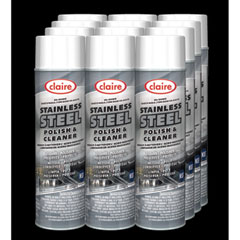 Stainless Steel Polish and Cleaner, Lemon Scent, 15 oz Aerosol Spray