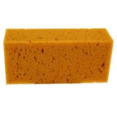 Unger® Fixi-Clamp Sponge, 8.5" x 4" x 2.75", Yellow, 10/Carton