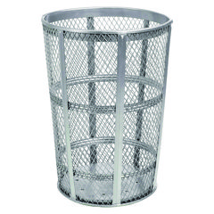 Steel Mesh Corrosion Resistant Trash Can, 48 gal, Silver