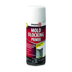 Zinsser® Mold Blocking Primer Spray, Interior/Exterior, Flat White, 13 oz Aerosol Can, 6/Carton