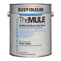 Rust-Oleum® Commercial The MULE (Modified Urethane Latex Epoxy), Interior/Exterior, Gloss Safety Yellow, 1 gal Bucket/Pail, 2/Carton