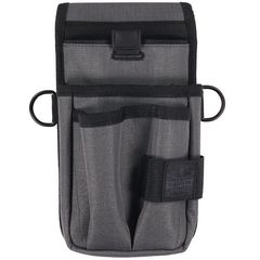 Arsenal 5569 Belt Clip Tool Pouch with Device Holster, 4 Compartments, 5 x 2 x 8.5, Polyester, Gray