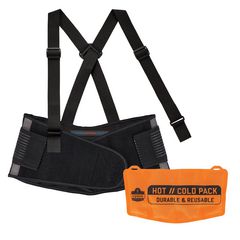 Proflex 1675 Back Support Brace with Cooling/Warming Pack, X-Small, 22" to 25" Waist, Black, Ships in 1-3 Business Days