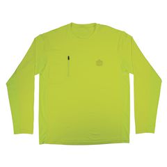 Chill-Its 6689 Cooling Long Sleeve Sun Shirt with UV Protection, Medium, Lime