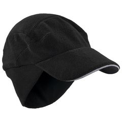 ergodyne® N-Ferno 6807 Winter Baseball Cap with Ear Flaps, One Size Fits Most, Black, Ships in 1-3 Business Days