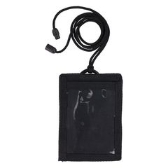Squids 3389 Wallet ID/Badge Holder,Horizontal/Vertical, Black 3.75 x 5 for  2.75 x 3.5 Insert, 18" Cord,Ships in 1-3 Bus Days