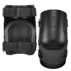 ergodyne® Proflex 360 Hard Shell Hinged Knee Pads w/Non-Marring Cap, Buckle, One Size Fits Most, Black, Pair, Ships in 1-3 Bus Days
