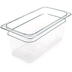 Carlisle StorPlus Polycarbonate Food Pan, 5.7 qt, 6.88 x 12.75 x 6, Clear, Plastic