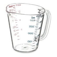 Commercial Measuring Cup, 1 pt, Clear