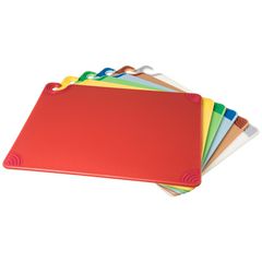 San Jamar® Saf-T-Grip Cutting Board, Assorted Colors, 24 x 18 x 0.5, 6/Pack