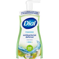 Dial® Antibacterial Foaming Hand Wash, Fresh Pear, 8 oz, 8/Carton