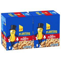 Salted Peanuts, 1.75 oz Pack, 18 Packets/Box, 2 Boxes/Carton
