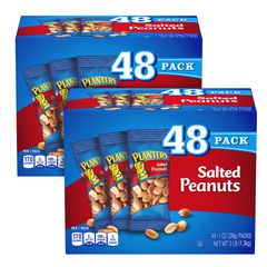 Salted Peanuts, 1 oz Pouch, 48/Box, 2 Boxes/Carton