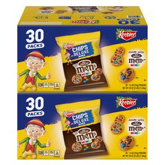 M&M Cookie Packs, Chocolate, 1.6 oz Pouch, 30/Box, 2 Boxes/Carton