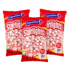 Peppermint Starlight Mints, 5 lb Bag, 3/Carton