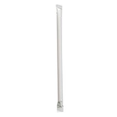 Boardwalk® Wrapped Giant Straws, 7.75", Polypropylene, Red/White Striped, 7,200/Carton