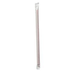 Boardwalk® Wrapped Giant Straws, 7.75", Polypropylene, Red, 7,200/Carton