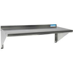 Stainless Steel Economy Overshelf, 32w x 12d x 8h, Stainless Steel, Silver, 2/Pallet