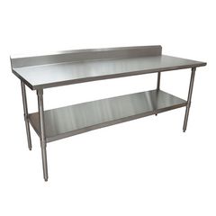 Stainless Steel 5" Riser Top Tables, 72w x 30d x 39.75h, Silver, 2/Pallet