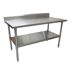 Stainless Steel 5" Riser Top Tables, 60w x 30d x 39.75h, Silver, 2/Pallet